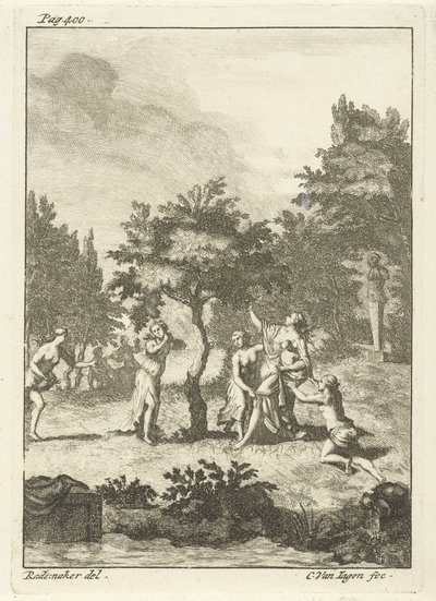 Nimfy pod drzewem autorstwa Cornelis van Jagen