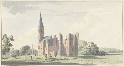 Ruiny kościoła w Serooskerken autorstwa Cornelis van Noorde (attributed to)