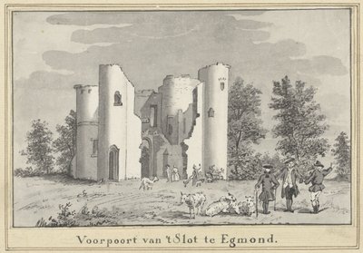 Ruiny zamku w Egmond autorstwa Cornelis van Noorde (attributed to)