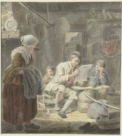 Czytelnik gazet autorstwa Cornelis van Noorde
