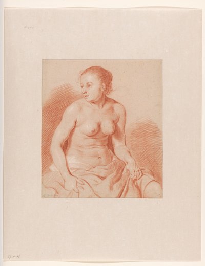 Siedząca kobieta nago autorstwa Cornelis van Poelenburch