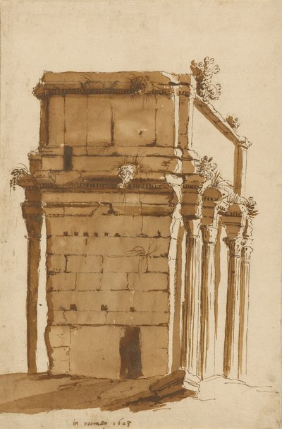 Łuk Septymiusza Sewera, Rzym autorstwa Cornelis van Poelenburgh