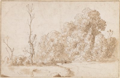 Zalesiony krajobraz autorstwa Cornelis van Poelenburgh or Poelenburch