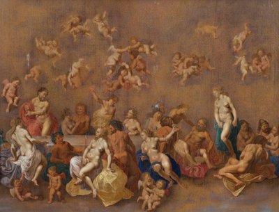 Święto Bogów, 1600s. autorstwa Cornelis van Poelenburgh or Poelenburch