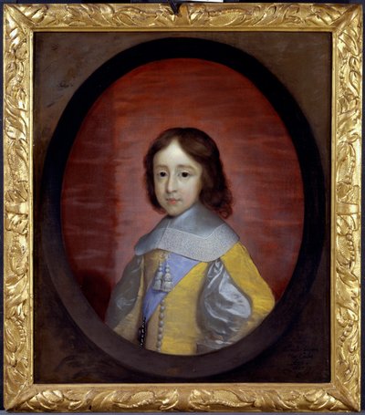 Portret Wilhelma III Orańskiego Nassau (1650-1702) (William III z Anglii), dziecko (William III, książę Orange, jako dziecko) - Obraz Cornelisa Janssensa van Ceulena (1593-1661), olej na drewnie autorstwa Cornelius Janssen van Ceulen