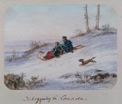 Tabogging w Kanadzie autorstwa Cornelius Krieghoff