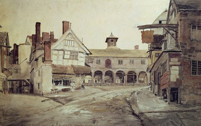 Rynek, Hereford, 1803 autorstwa Cornelius Varley