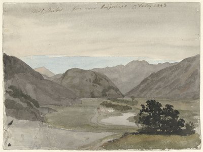 Widok Moela Siaboda z Beddgelert, Północna Walia Widok Moela Siaboda z Beddgelert, Północna Walia autorstwa Cornelius Varley