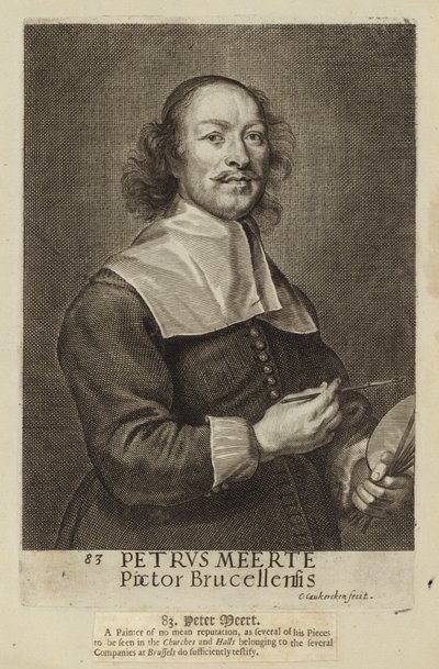 Peter Meert, malarz flamandzki. Grawerowanie autorstwa Cornelisa van Caukercken autorstwa Cornelius van Caukercken