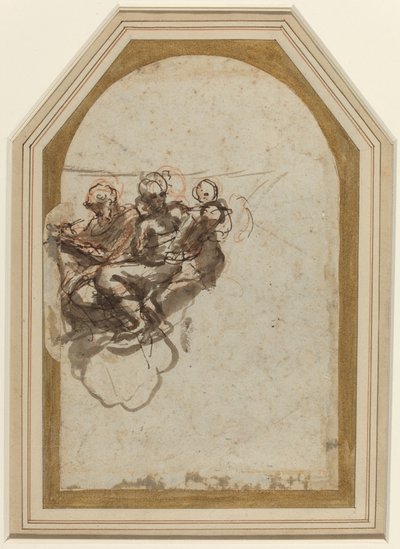 Św. Mateusz i Św. Hieronim [verso] autorstwa Correggio