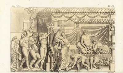 Scena z Satyriconu Petroniusza autorstwa Corsi Corsi