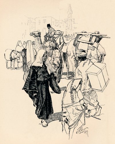 Scena w Betlejem, 1899 autorstwa Corwin Knapp Linson