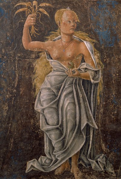 Dziekan, detal Dziewica Znaku, scena z miesiąca sierpnia, przypisywana Cosimo Tura autorstwa Cosimo (attr. to) Tura