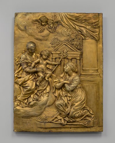 Dziewica z Dzieciątkiem ukazująca się św. 1650. autorstwa Cosimo Fancelli