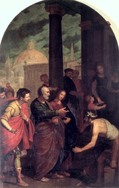 Św. Piotr i św. Jan uzdrawiają kalekę autorstwa Cosimo Gamberucci or Gambaruccio