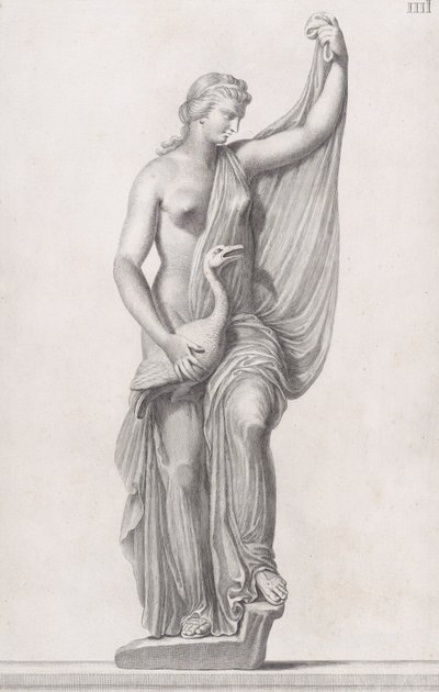 Posąg Ledy i Łabędzia, 1734 autorstwa Cosimo Mogalli