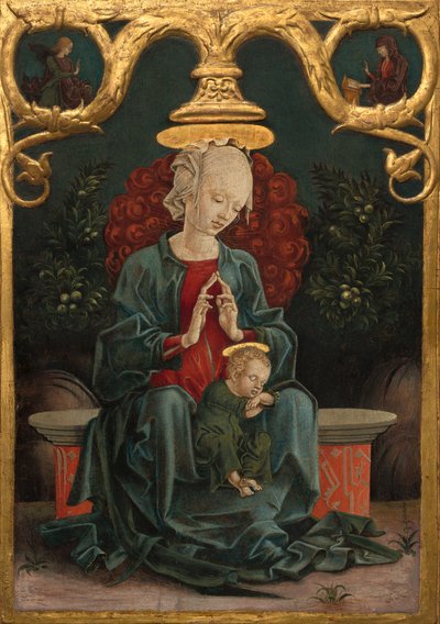 Madonna z Dzieciątkiem w ogrodzie, ok.1460-70 autorstwa Cosimo Tura