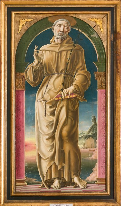 Św. Antoni Padewski (olej i tempera na panelu) autorstwa Cosimo Tura