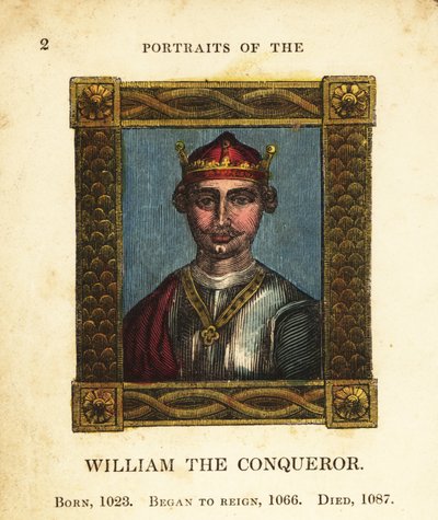 Portret króla Anglii Wilhelma I Zdobywcy, urodzony 1023, rozpoczął panowanie 1066 i zmarł 1087 autorstwa Cosmo Armstrong