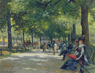 Hyde Park, Londyn (olej na płótnie) autorstwa Count Girolamo Pieri Nerli