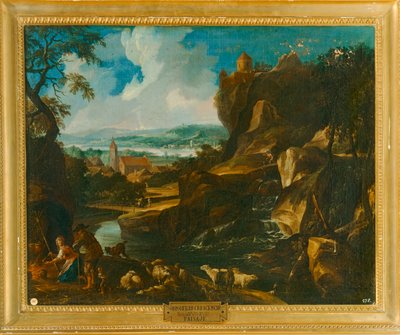 "Krajobraz z wioską autorstwa Crescenzio Onofri