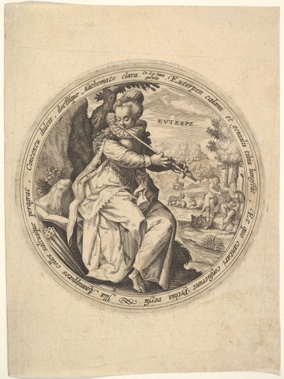 Euterpe, z Muz. autorstwa Crispijn de Passe I