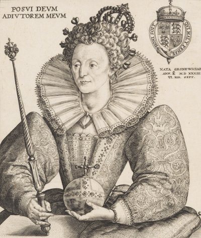 Królowa Elżbieta I, 1592. autorstwa Crispijn de Passe I