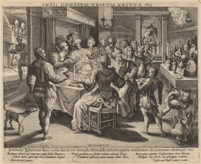 Uczta Belszazzara autorstwa Crispijn de Passe I after Maarten