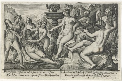 Diana na Kallisto Metamorfosen van Ovidius (tytuł serii) autorstwa Crispijn van de Passe (I)