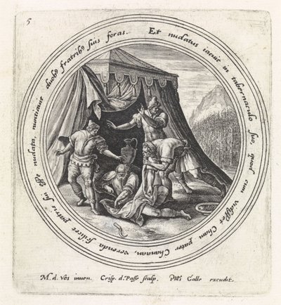 Pijaństwo Noego Historia Noego (tytuł serii) autorstwa Crispijn van de Passe (I)