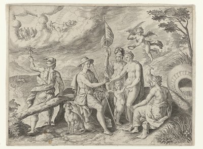 Wyrok Paryża Metamorfozy Owidiusza (tytuł serii) autorstwa Crispijn van de Passe (I)