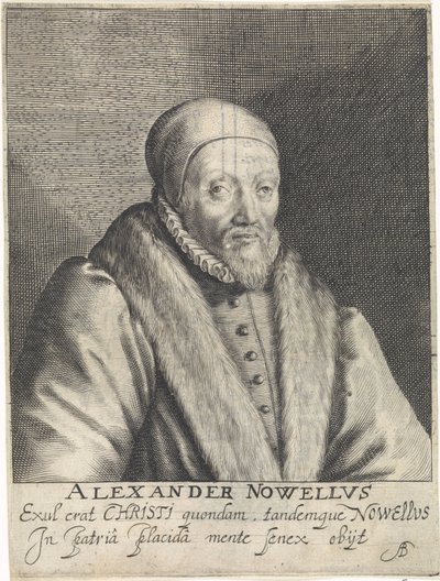 Portret van Alexander Nowell autorstwa Crispijn van de Passe (I)