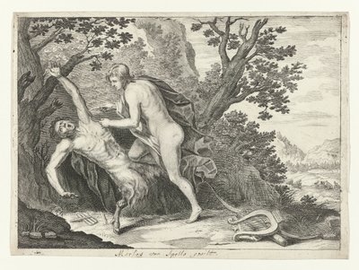 Apollo więdnie Marsjasza autorstwa Crispijn van de Passe (II) (attributed to)