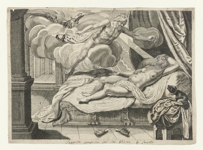 Jowisz i Semele Metamorfozy Owidiusza (tytuł serii) autorstwa Crispijn van de Passe (II) (attributed to)