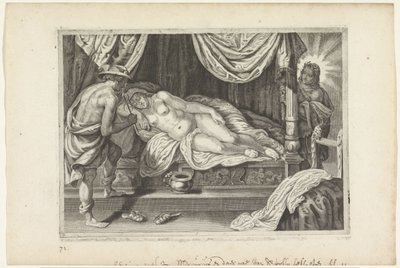 Apollo i Merkury odwiedzają Chione Metamorfosen van Ovidius (tytuł serii) autorstwa Crispijn van de Passe (II)