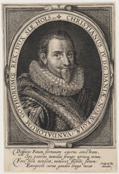 Chrystian IV, król Danii autorstwa Crispijn van de Passe I