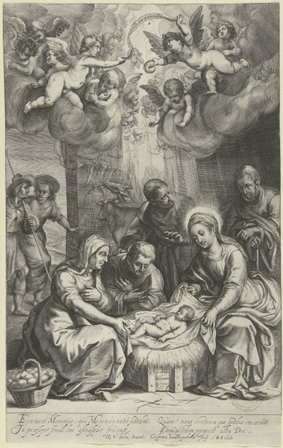 Adoracja pasterzy autorstwa Crispijn van den Queborn