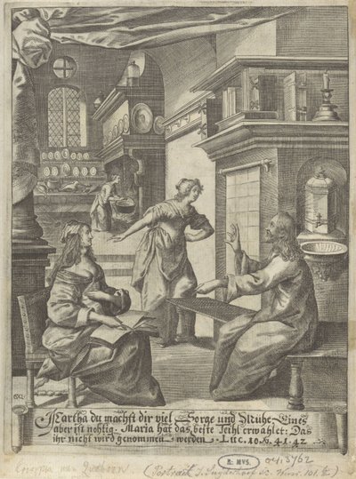Chrystus w domu Marty i Marii autorstwa Crispijn van den Queborn