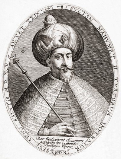Mehmeda III. Sułtan, Imperium Osmańskie. Portret. autorstwa Crispin I de (after) Passe
