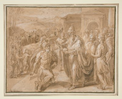 Abraham i Melchizedek autorstwa Crispin van den Broeck