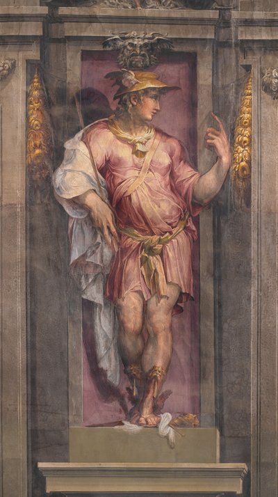 Merkury, 1556-1557 autorstwa Cristofano Gherardi
