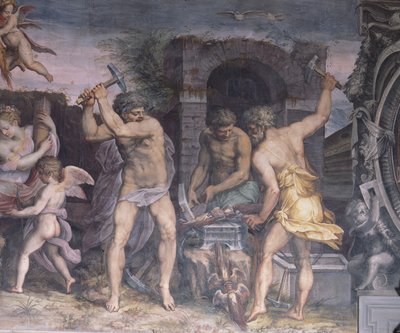 Kuźnia Wulkana, 1555 r. autorstwa Cristofano Gherardi