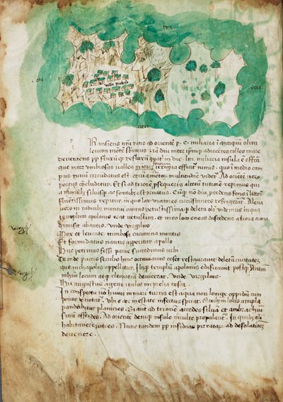 Wykres Paxos, ok. 1420 r. (pergamin) autorstwa Cristoforo Buondelmonti