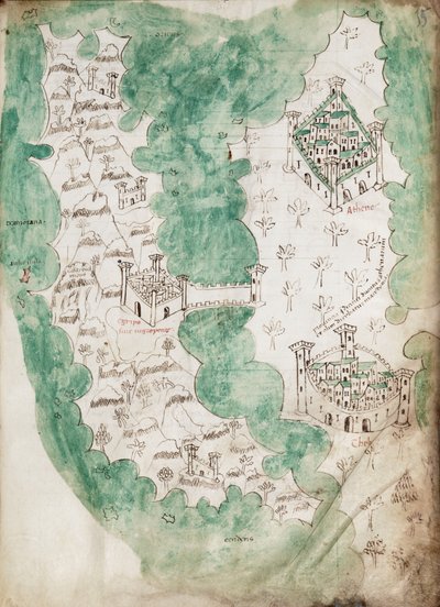 Euboea i Ateny, ok. 1420 r. (welin) autorstwa Cristoforo Buondelmonti