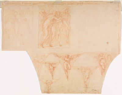 Studia dla Chrystusa spotykającego się z Matką..., Studia anioła w wersecie, 15991604. autorstwa Cristoforo Roncalli