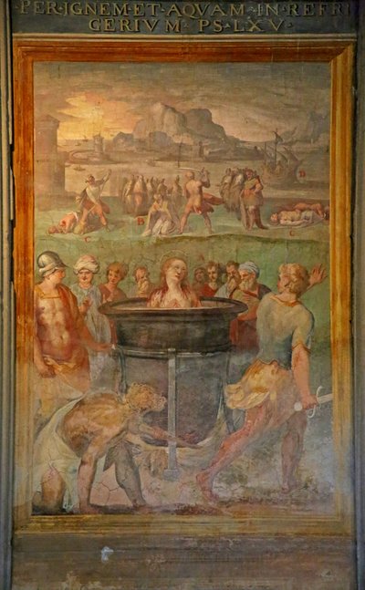 Święta kobieta gotowana jest żywcem autorstwa Cristoforo and Tempesta, Antonio Roncalli