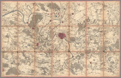 Geometryczna mapa Francji, autor: Cassini, Paryż (0134002) autorstwa Cesar Francois Cassini de Thury