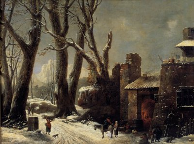 Pierwszy śnieg na obrazie Piemontu autorstwa Cesara Van Loo (1743-1821) autorstwa César van Loo