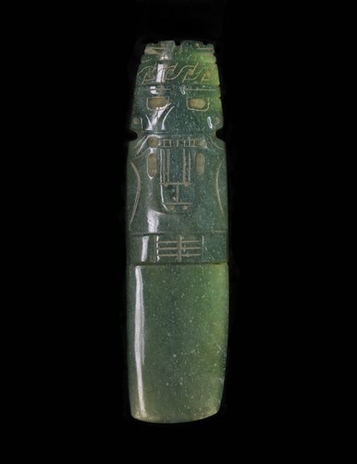 Axe-God Celt, 500-1000 AD (nefryt) autorstwa Culture Guanacaste-Nicoya