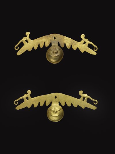 Para ozdób do uszu, 600-1600 ne (złoto) autorstwa Culture Nariño